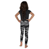 Gray Camo Red Stripe Kid's Leggings