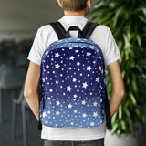 White Stars Blue Ombre Backpack