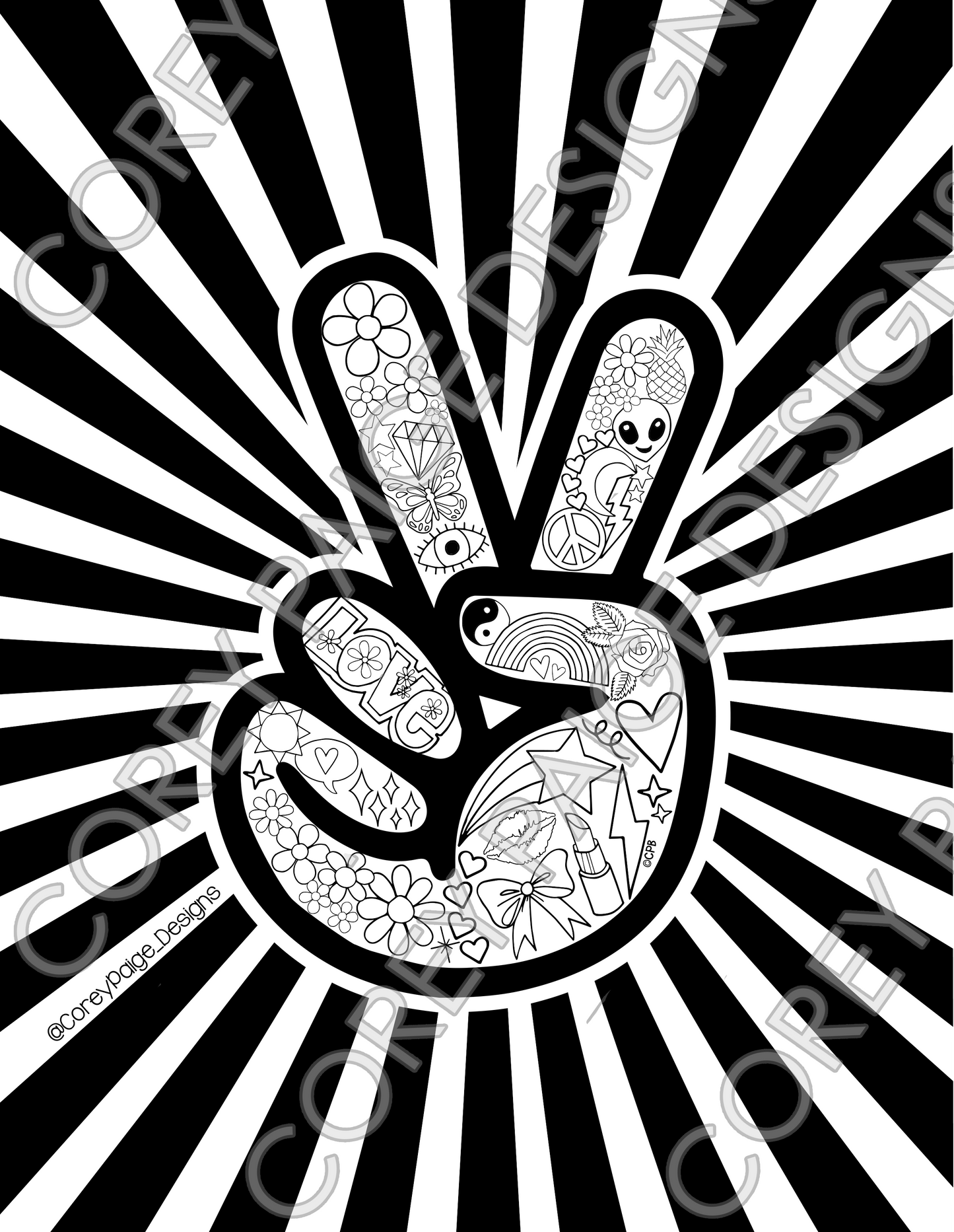 Peace Sign Coloring Sheet
