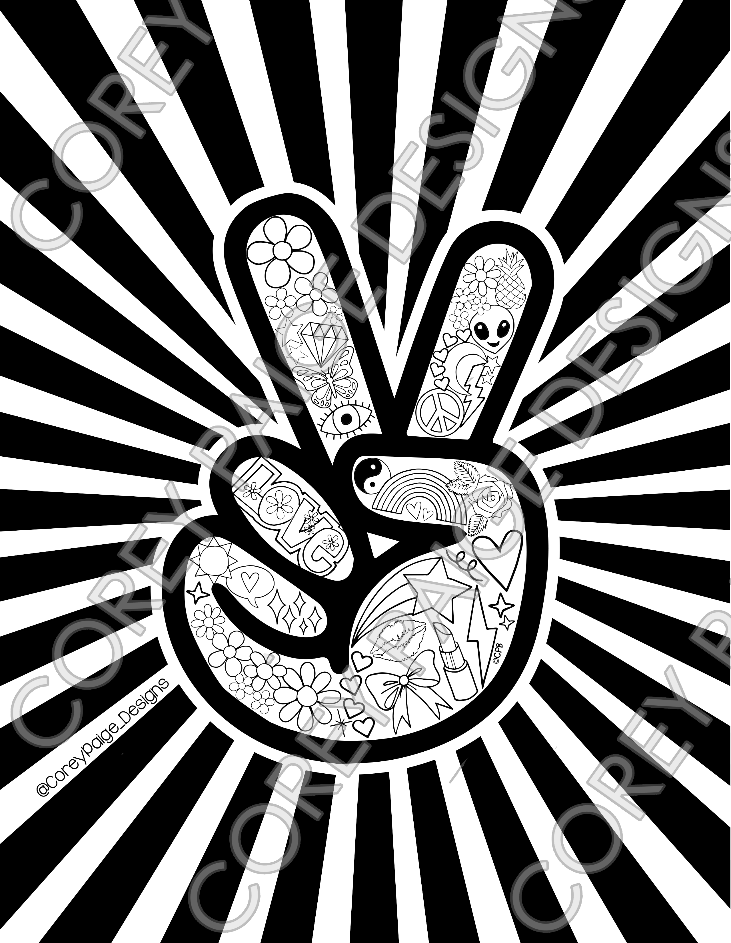 Good Vibes Coloring Sheet Pack