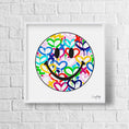 Load image into Gallery viewer, Rainbow Electric Love Happy Face Framed Print
