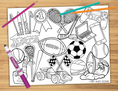 Load image into Gallery viewer, Sports Coloring Sheet
