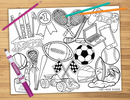 Sports Coloring Sheet – Coreypaigedesigns