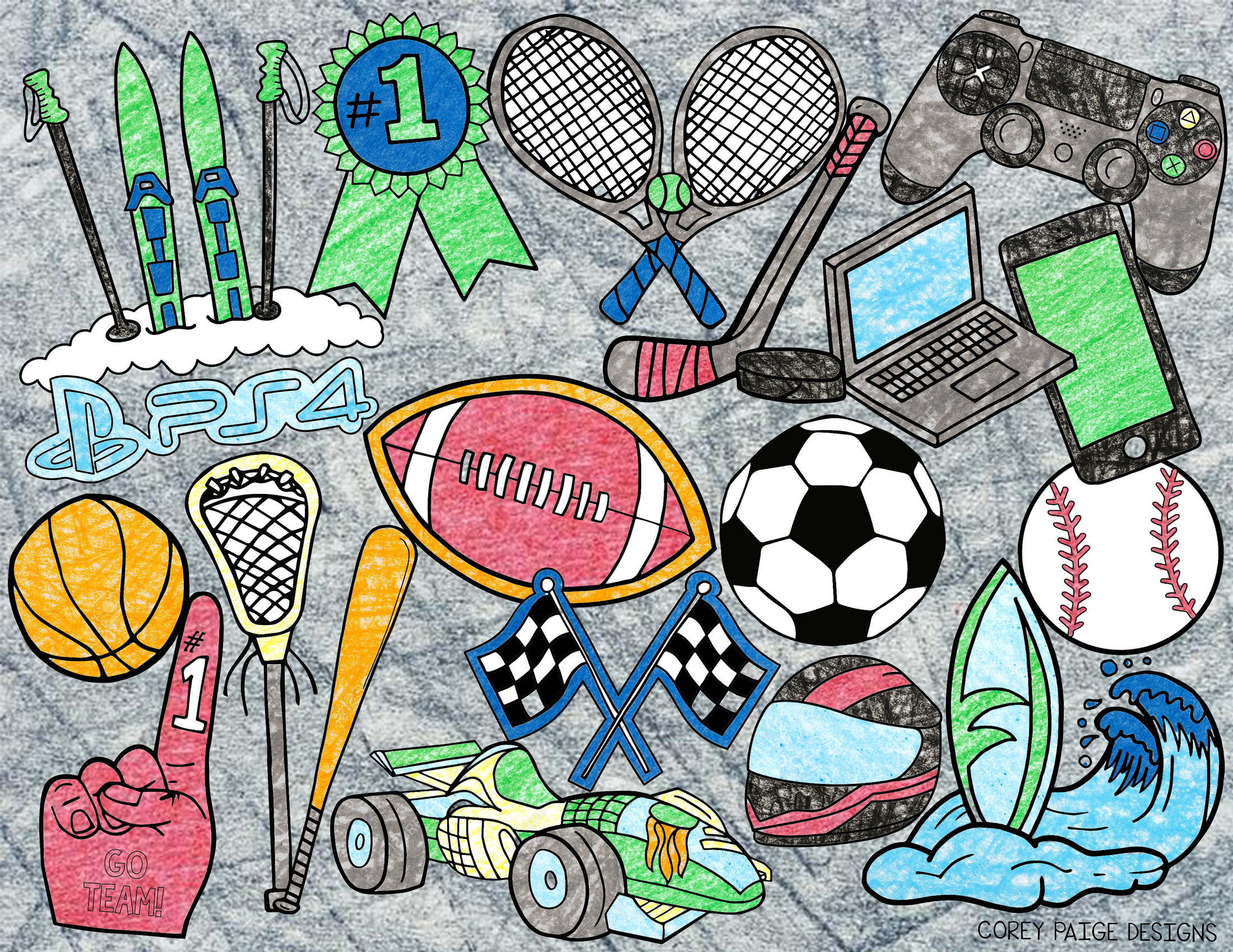 Sports Coloring Sheet