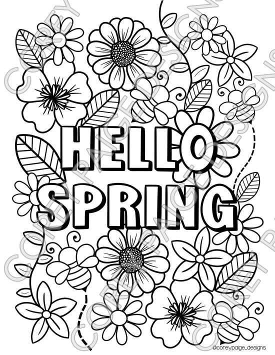 Seasons Coloring Sheet Pack – CoreyPaigeDesigns