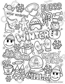 Seasons Coloring Sheet Pack – CoreyPaigeDesigns